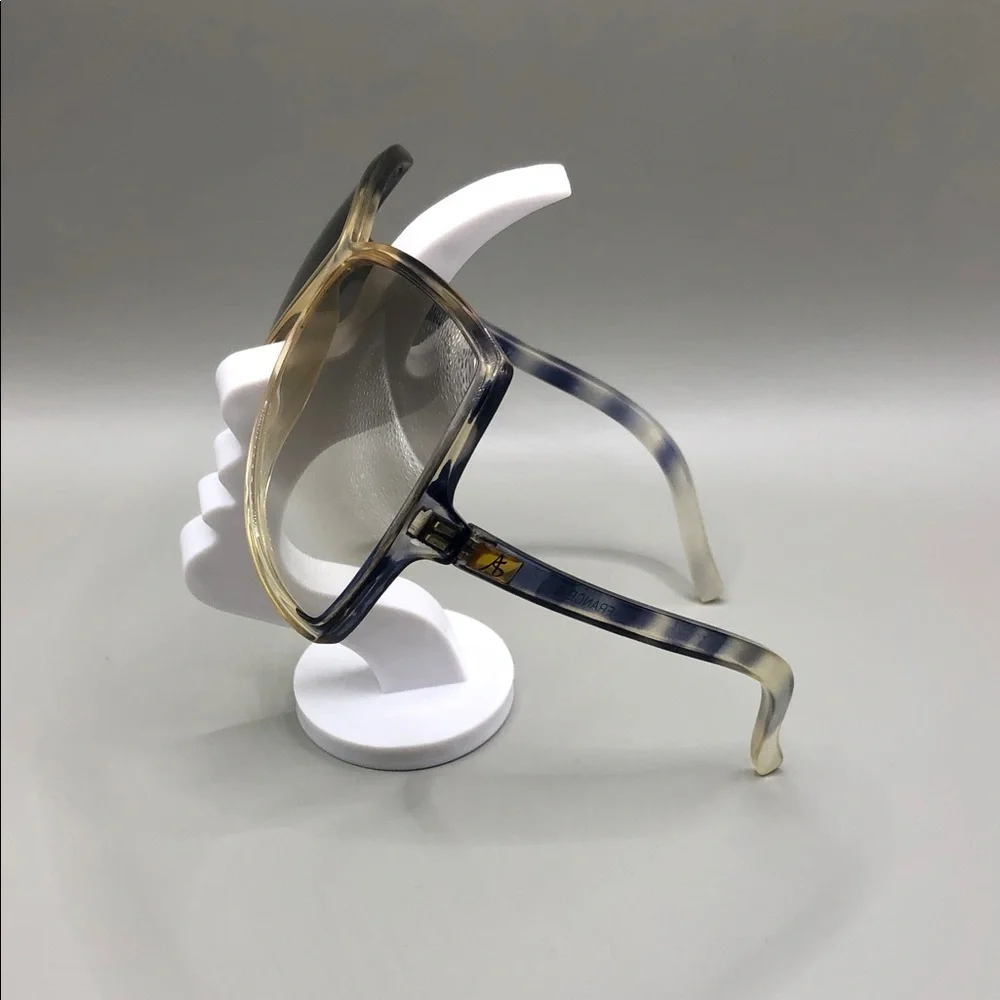 Annie Saral France Vintage Designer Oversized Sunglasses Gradient Tortoise